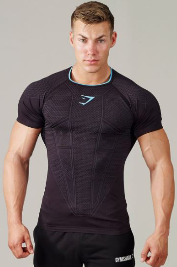 GymShark Seamless Onyx T Shirt BLACK S 3590 22